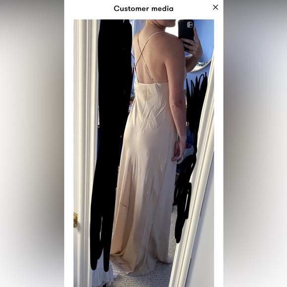 NWOT Show me your Mumu- Tuscany Maxi Slip Dress- Champagne Luxe Satin - Picture 11 of 16